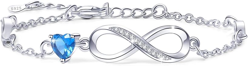 Tusuzik Regalo para Mujer, Pulsera para las Mujeres de Plata Esterlina 925 Infinity Pulsera Joyería Regalo para Mujer Esposa