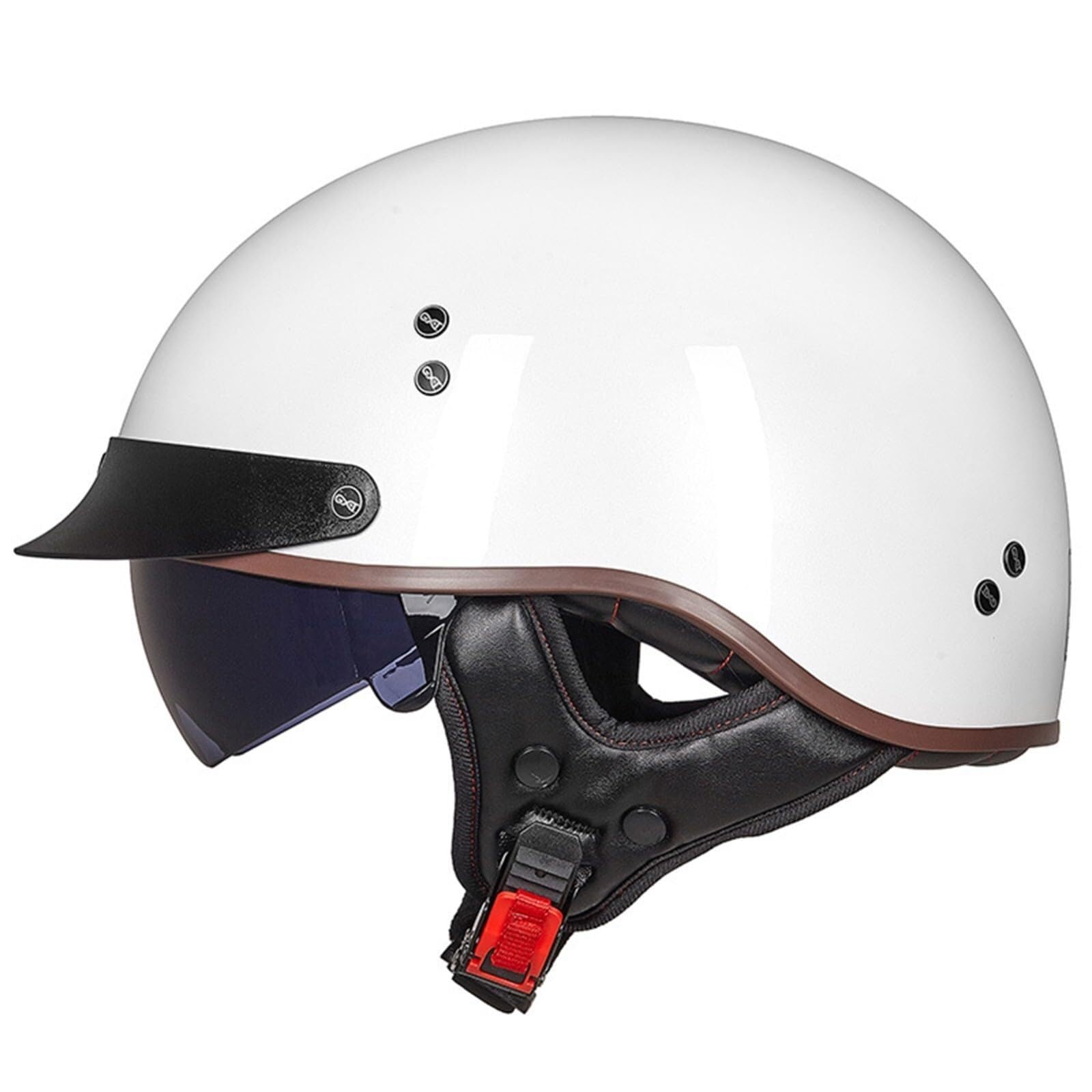 Casque moto demi-visage XL 61cm style rétro vintage pour cruiser