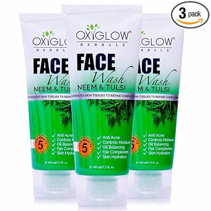 Face Wash Neem Tulsi| Cleanses & Prevents Pimples for Acne prone skin| Controls oil 100 Gram (Pack of 3)