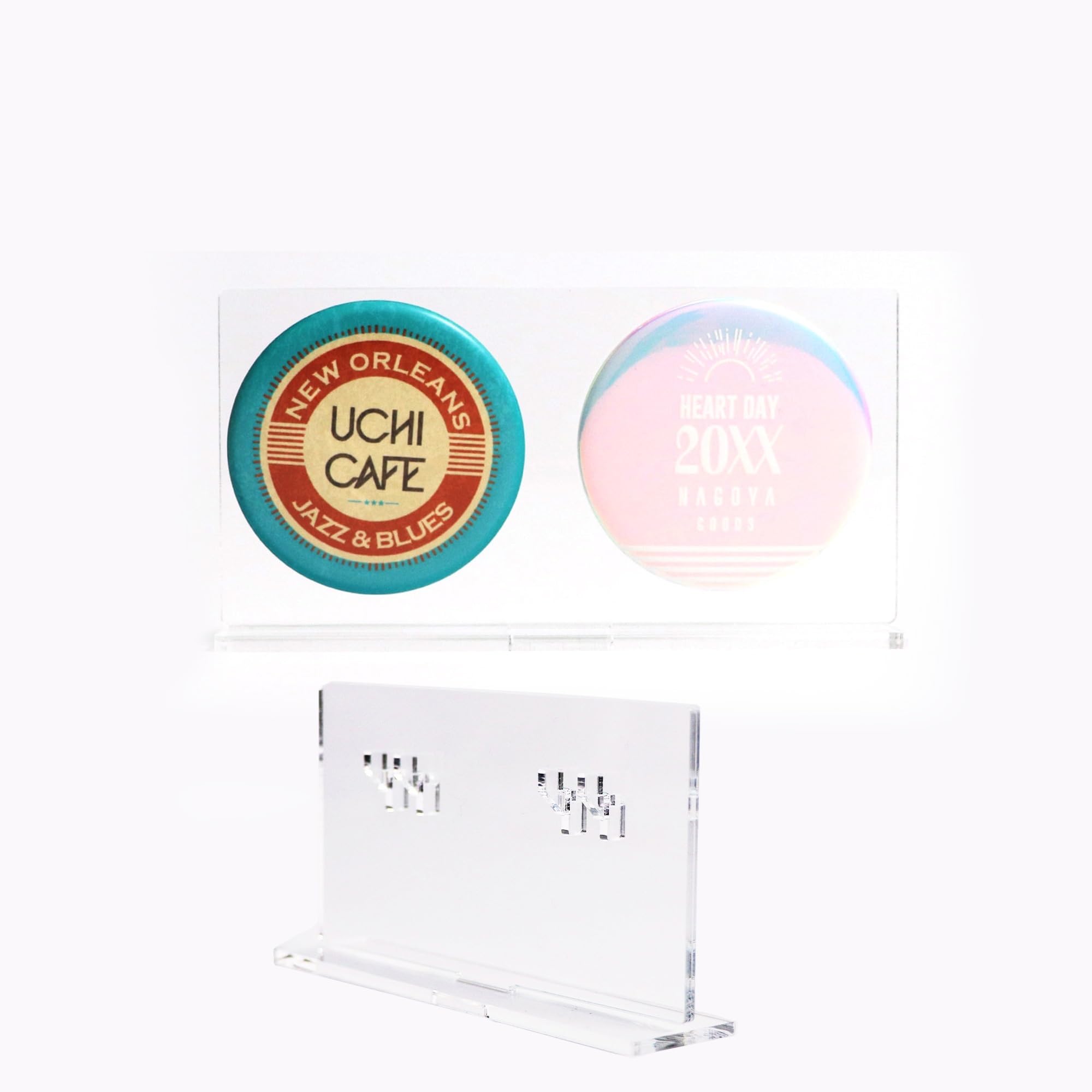 （buyee専用）アクリルスタンド 缶バッチ 2点セット Amazon.co.jp: 缶バッジスタンド 56/57mm対応 2個用 コレクション