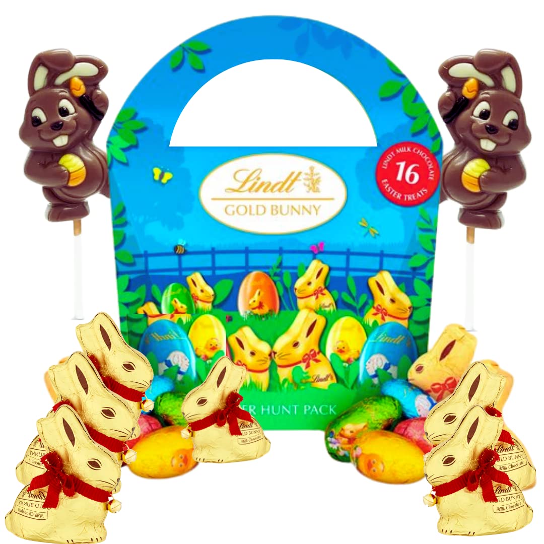 Easter egg hamper - TJMolten Easter card for Lindt Gold Bunny Egg Hunt 180g - Lindt easter bunny, Easter Eggs & Lolly - Lindt Chocolate Gifts for Kids Easter Presents - Easter gifts for Easter 2025