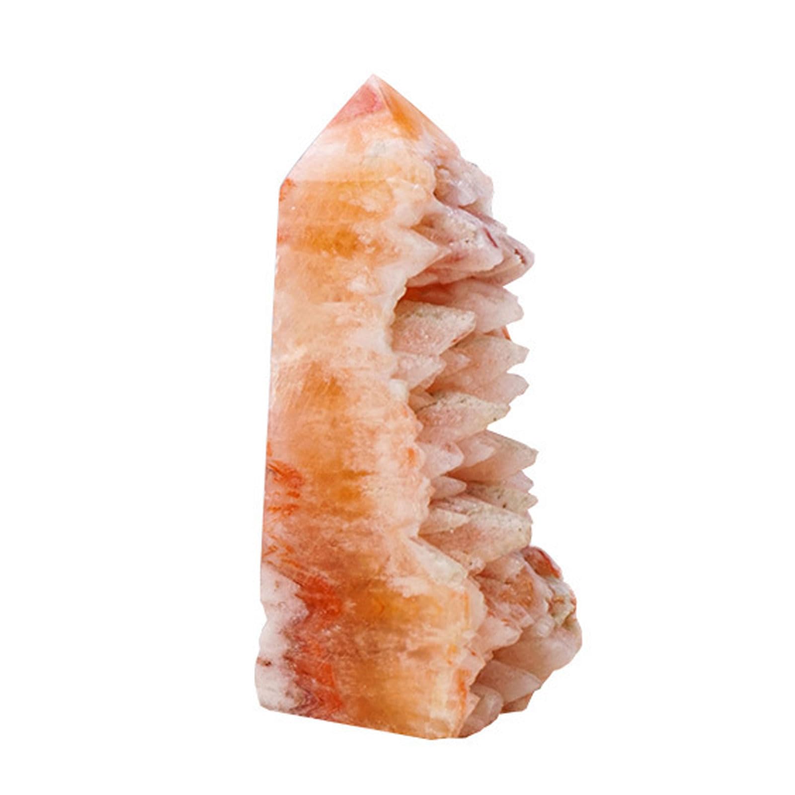QWZTAEOZA Red Crystal Tooth Four-Sided Column Wands Quartz Crystals Stones Points Gemstone Wand for,150~200g