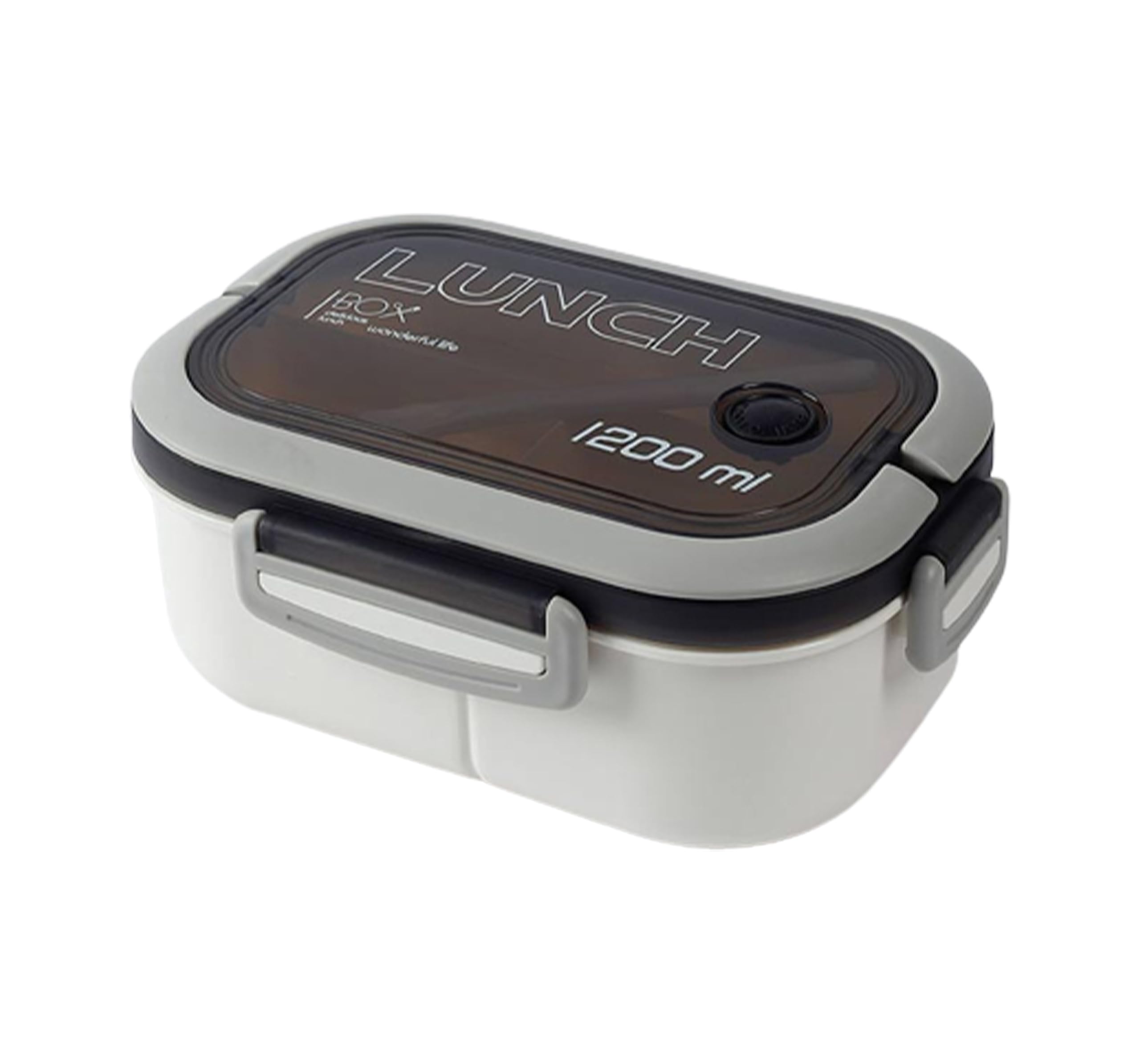 COSPIZO Lunch Box, 1200ml Leak Proof Reusable Bento Box for Kids Adults, 3-in-1 Compartment, Tiffin Box Meal Prep Food Storage Container - Ideal for School, Office & Travel