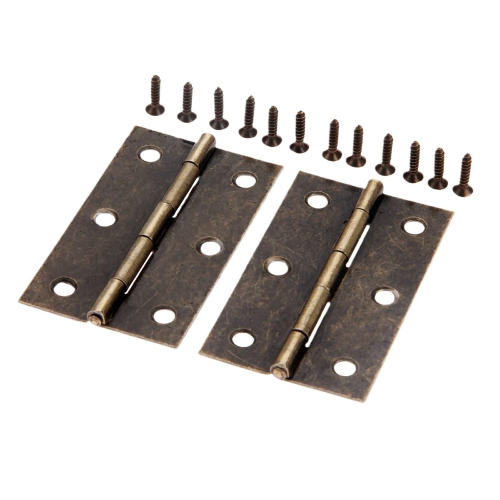 Wsqhao One Color 6Pcs Cabinet Door Luggage Hinge Jewelry Wood Boxes 6 Holes Decorative Hinges For Furniture Hardware For Door