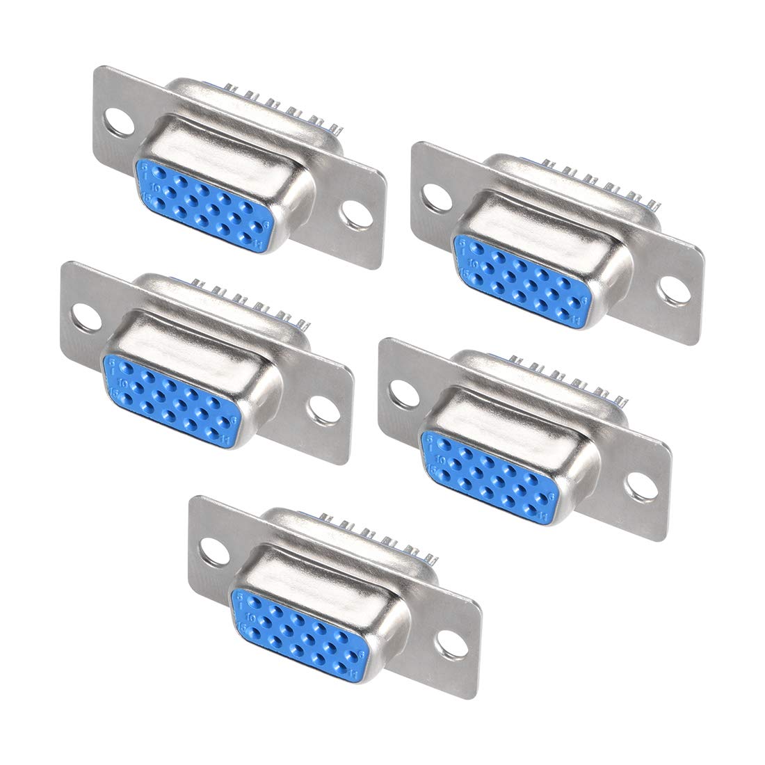 Amazon.co.jp: uxcell D-subコネクタ メスソケット 15-ピン 3-行ポート