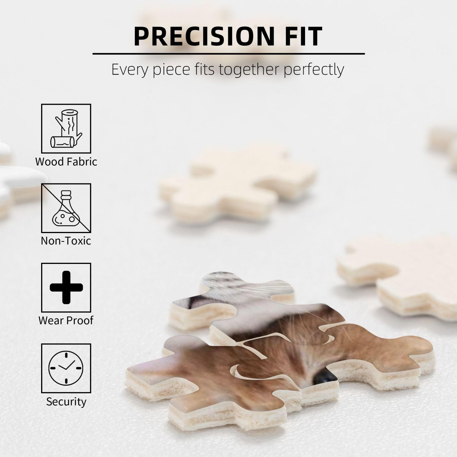 ᵔᴥᵔ犬と猫　写真ジグソーパズル　500ピース　50×75㎝ホワイト額入り完成品 ᵔᴥᵔ犬と猫 写真ジグソーパズル 500ピース 50×75㎝ホワイト額