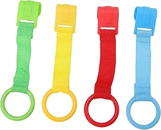 JOINPAYA Anel De Puxar Para Berço 4 Unidades Aprender A Ficar De Pé Anel De Puxar Para Berço Anel De Puxar Para Berço Caminhante De Criança Berço Para Bebê Aprendizagem Anel De