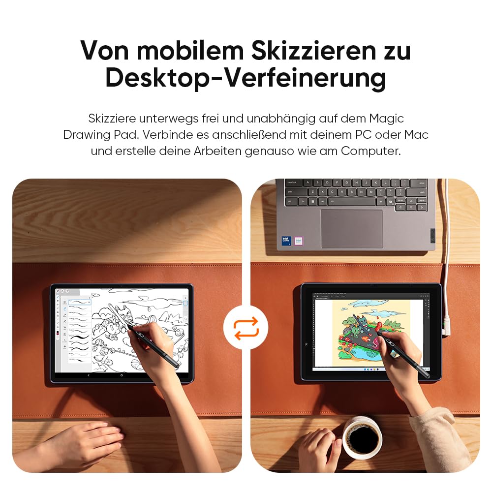 XPPen 12.2 Zoll Standalone Grafiktablett Display mit X3Pro 16384 Smart Stift, Android 8GB+256GB WiFi mit 8000mAh Akku, Magic Drawing Pad, 2K-Auflösung, Digitales Zeichentablett OS Android 14