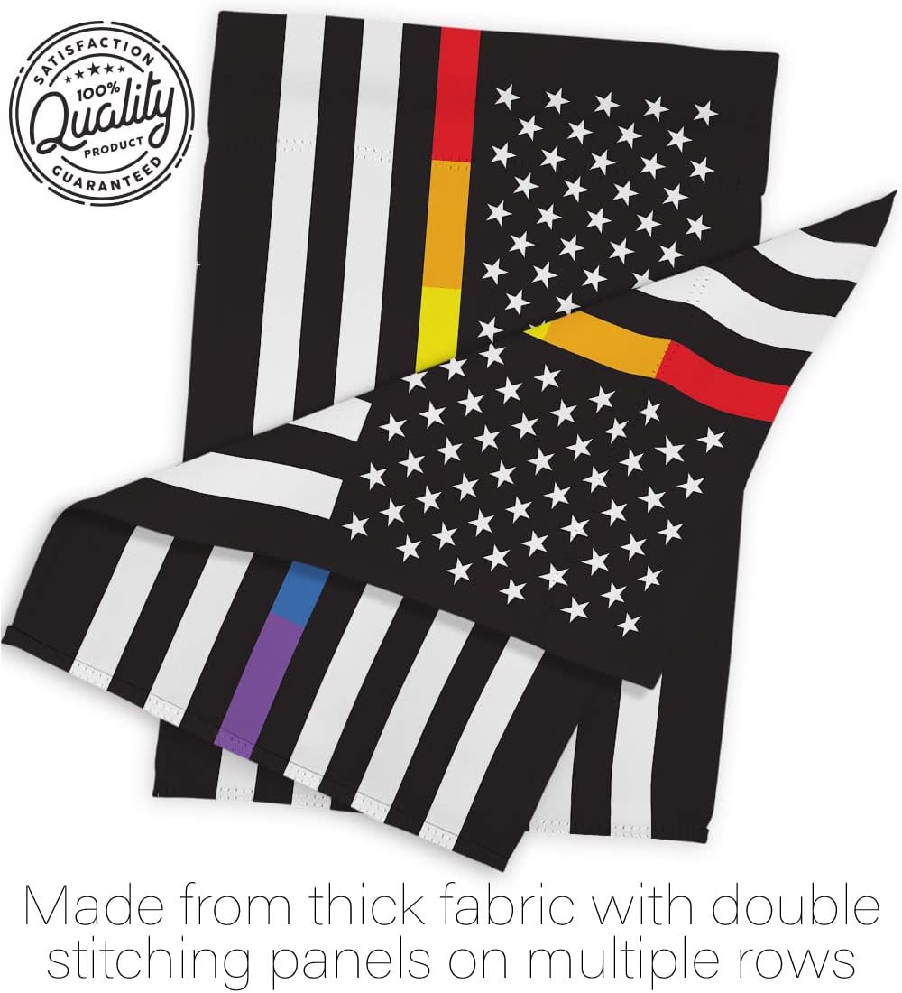 Americana Home & Garden US Rainbow Thin Line House Flag Eagle Set Support Pride Love LGBT Gay Bisexual Pansexual Transgender Decoration Banner Small Garden Yard Gift Double-Sided, Made in USA