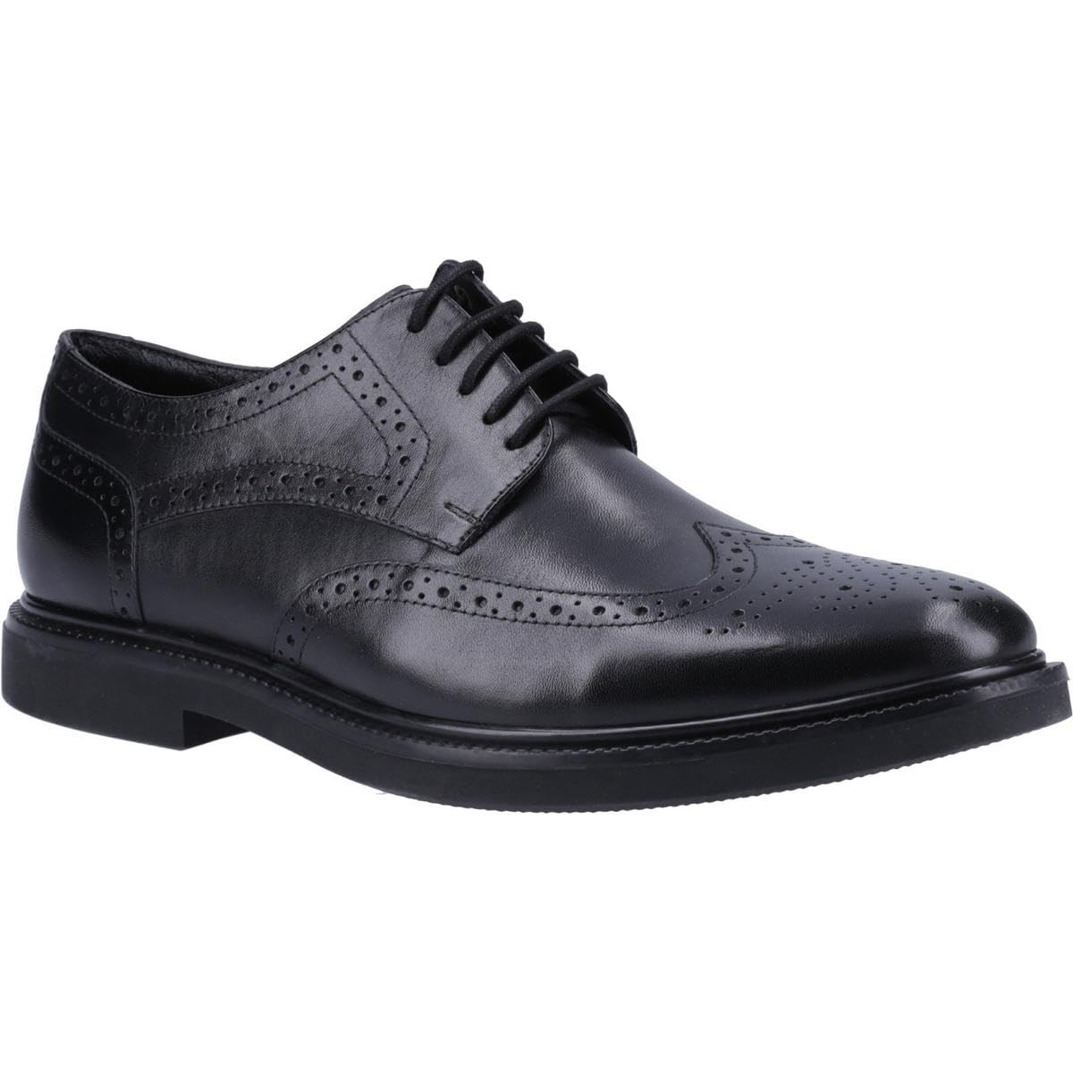 Hush Puppies Male Kingston Brogue, Black, 12