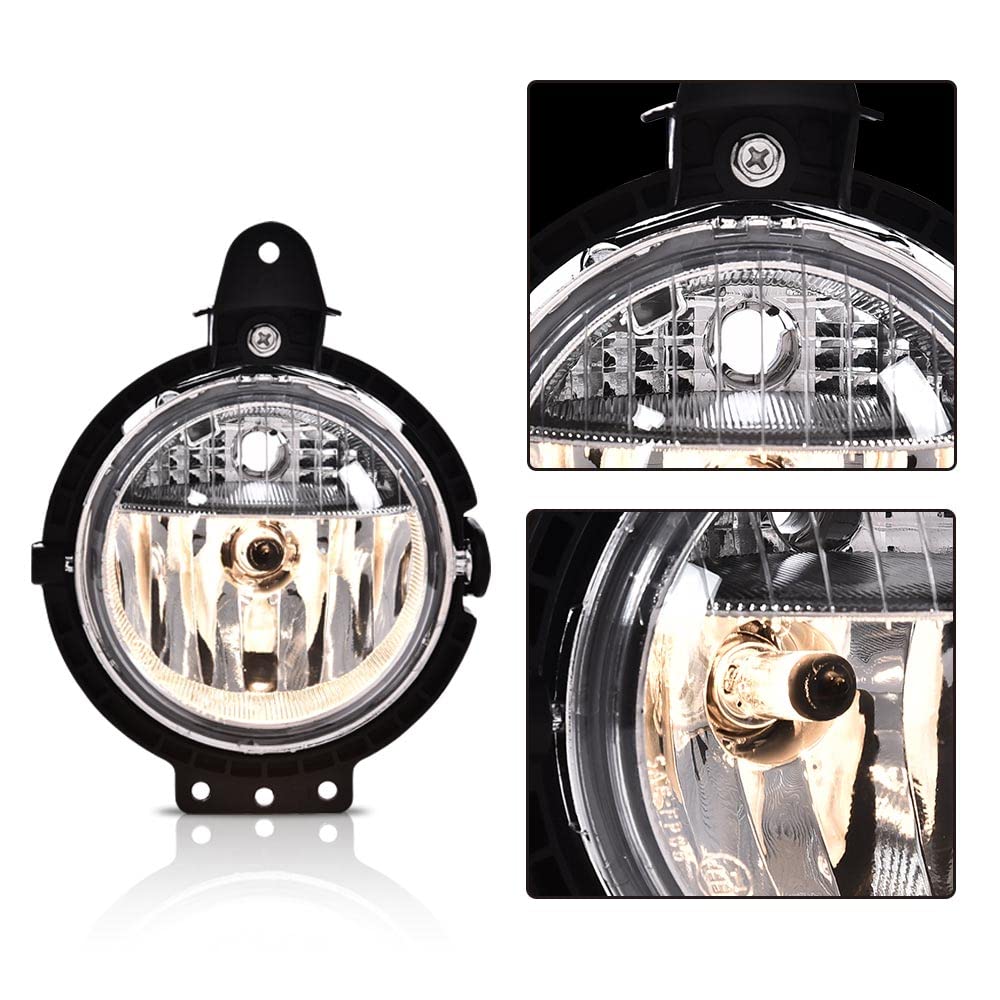 CHEDA Fog Light Compatible with Mini Cooper 2007-2015 Pair Left & Right Clear Lens