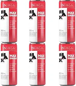 Max Energy - 6 Latas 269ml Framboesa - Max Titanium