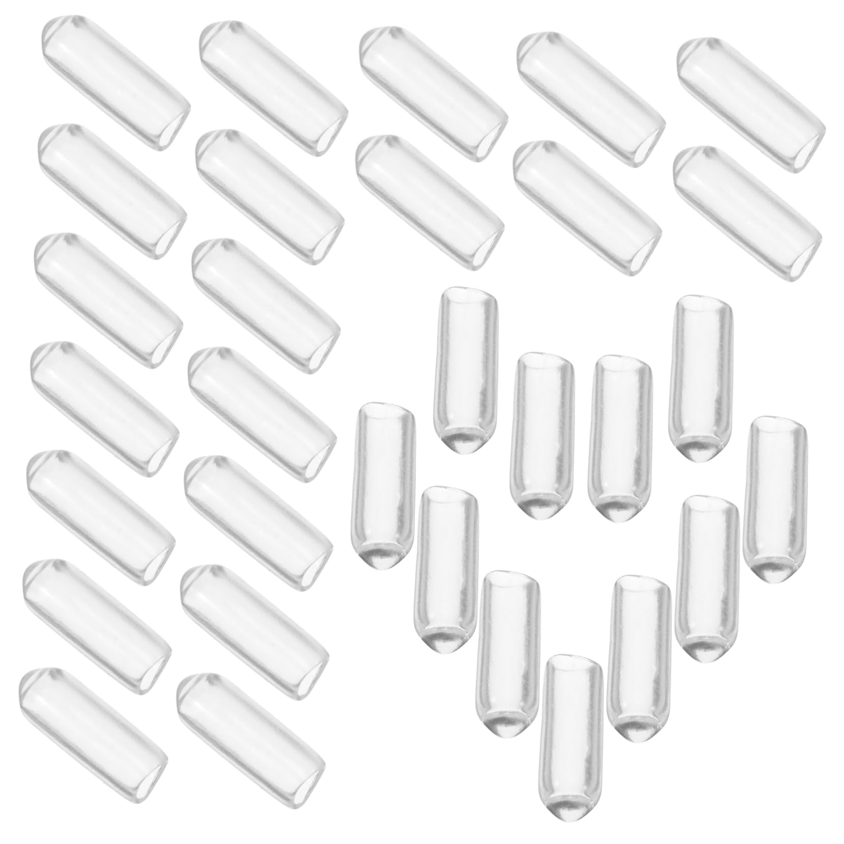BESTYASH 300Pcs Rubber End Caps for Pegboard Hooks Transparent Easy Installation Hook Protectors for Supermarket Storage Enhance Stability Organization for Pegboard