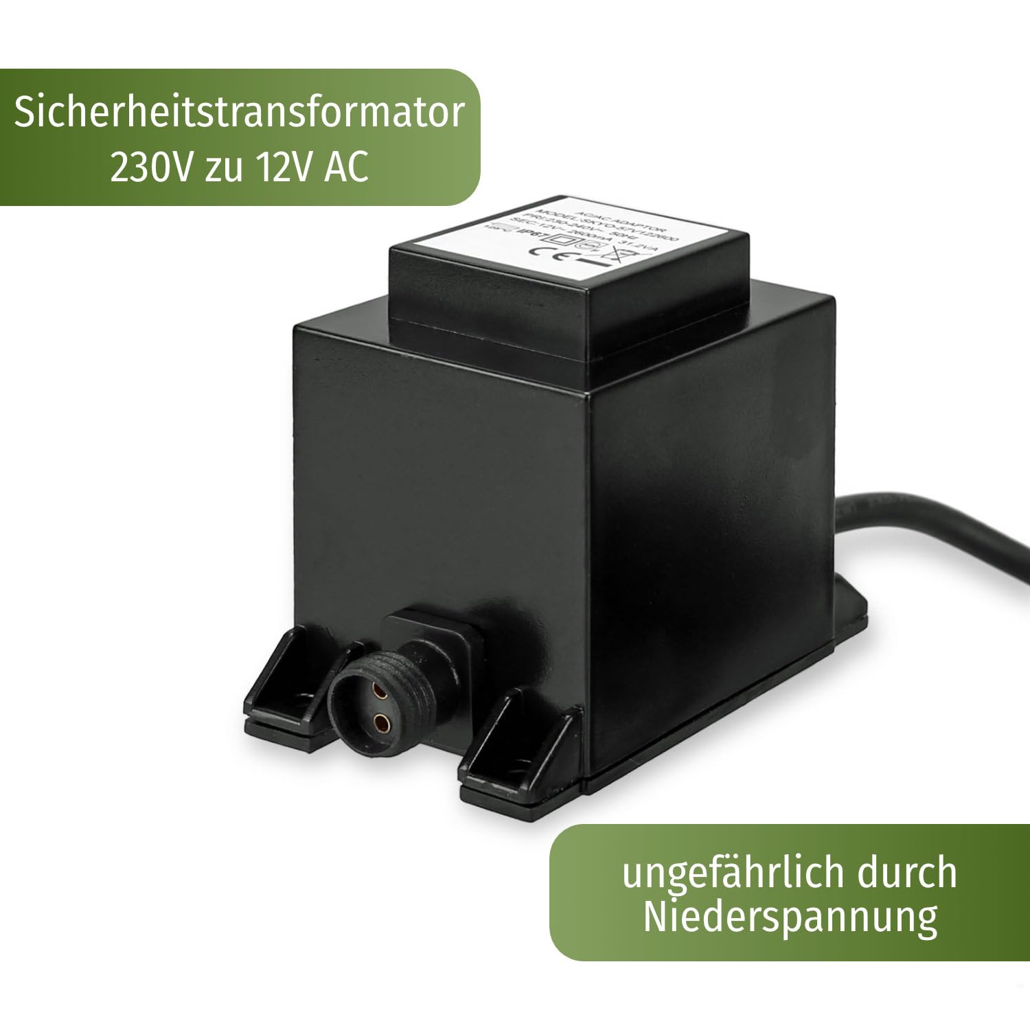 CLGarden Springbrunnen Pumpe SP3-L mit 3x Beleuchtungen warmweiß Lichtsensor 1300 Liter Wasserspiel Dämmerungssensor Pumpe mit LED
