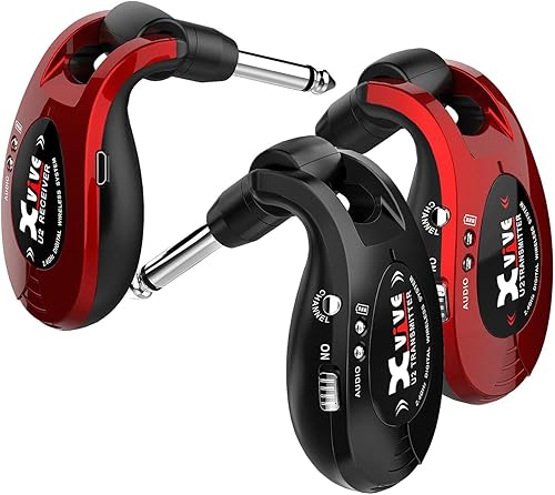 Xvive U2 Dual Transmisor Digital Sistema de Guitarra Inalámbrica, 1* Receptor+2* Transmisores
