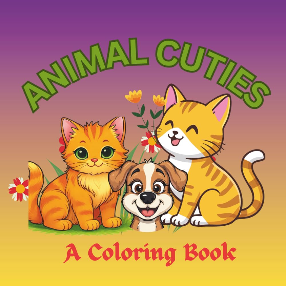 Animal cuties: A colouring book