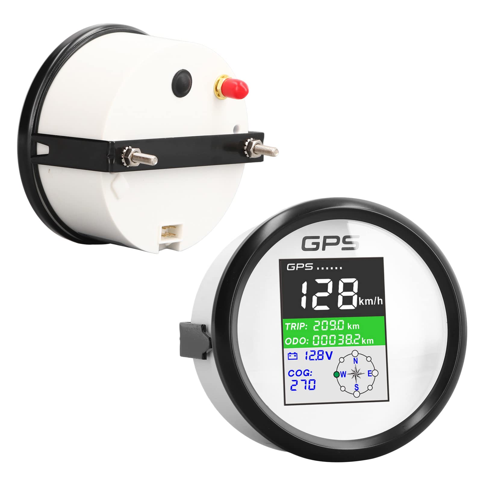 Tbest Velocímetro GPS 85mm, Acero Inoxidable, Impermeable