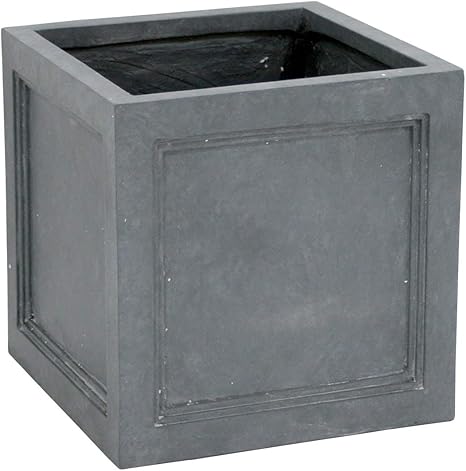 Amazon Co Jp プランター 花壇 鉢 鉢カバー ガーデニング 正方形 グレー 幅36 奥行36 高さ36 5 おしゃれ 庭 ベランダ 屋外 水抜き穴 マグネシウム 重厚感 シック グレー 幅30cm Diy 工具 ガーデン