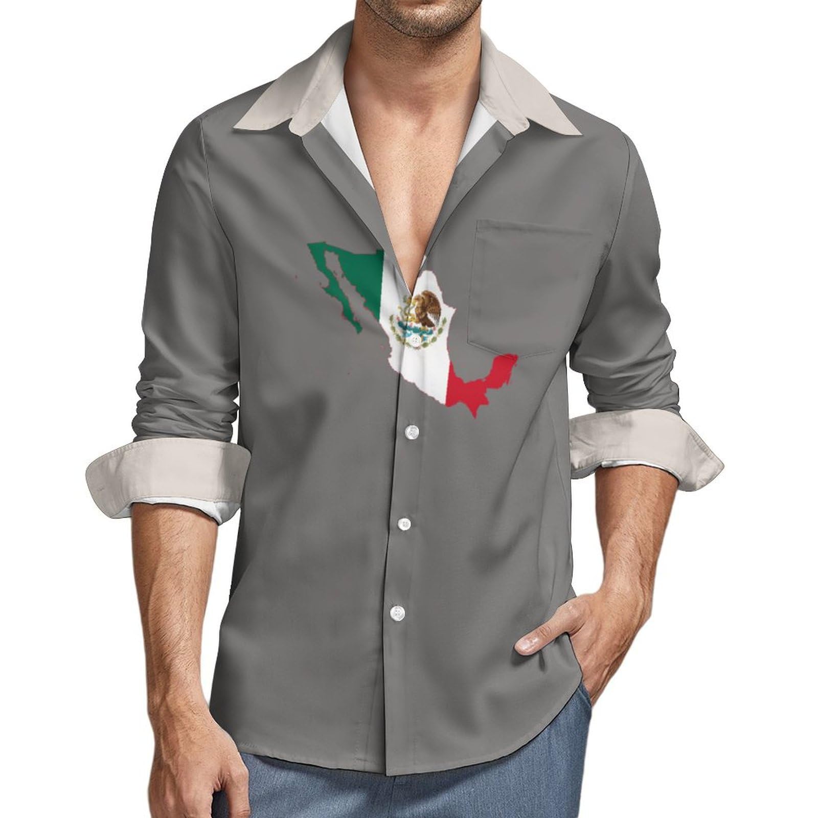 Manfinity Homme Men's Long Sleeve Casual Jacket SHEIN USA - Main Image