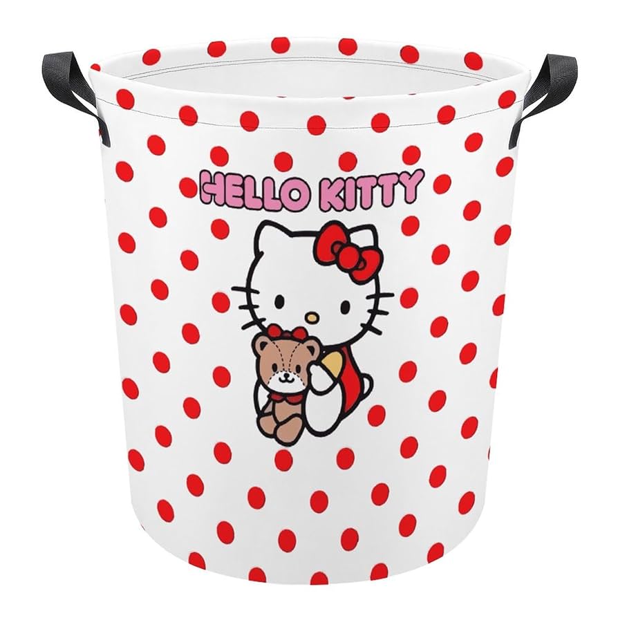 キティ ランドリーバスケット & 洗濯バサミ入れ 1998年 カオハナ キティ ランドリーバスケット & 洗濯バサミ入れ 1998年 カオハナ