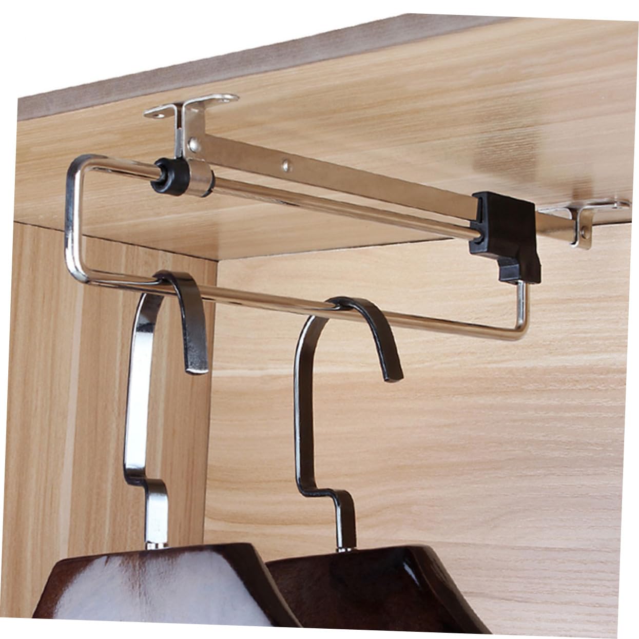 Appendiabiti Telescopico in Ferro Supporto Plastico 5 Pezzi Accessorio per Armadio e Bucato, 30cm per Ingresso e Camera da Letto