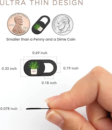 Miniatura 8 de MESMOS Cubierta de cámara para laptop, diseño de plantas lindas con minindfulness, calendario diario de cuidado personal
