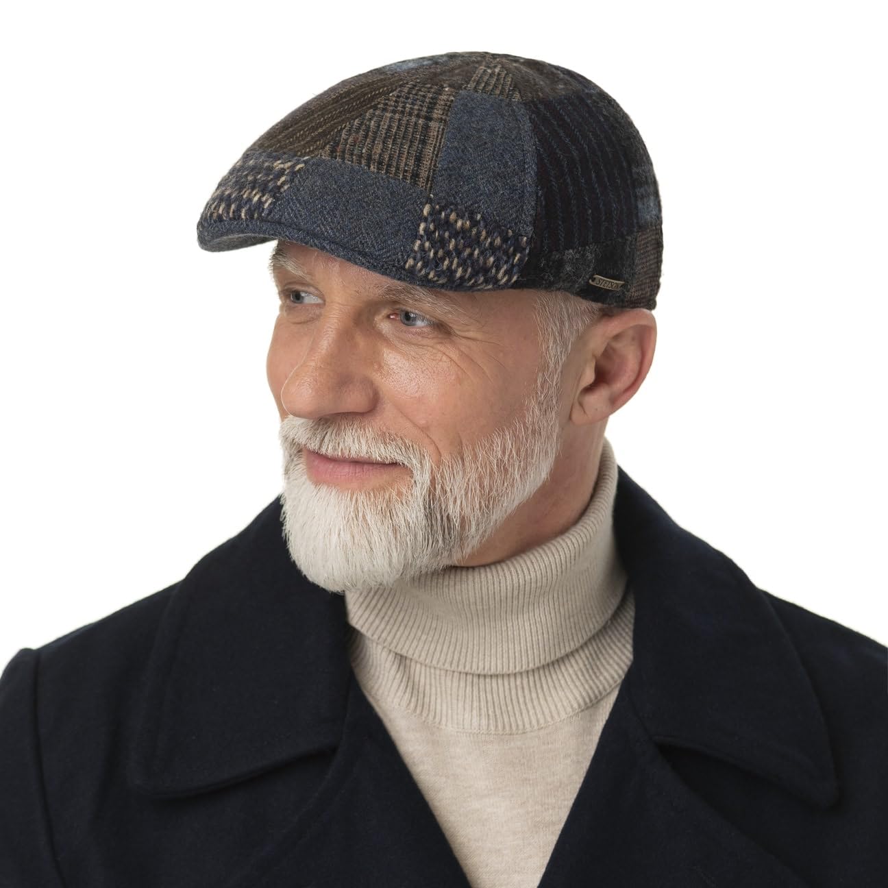 Stetson Texas Flatcap Patchwork Herren Winter Made in EU