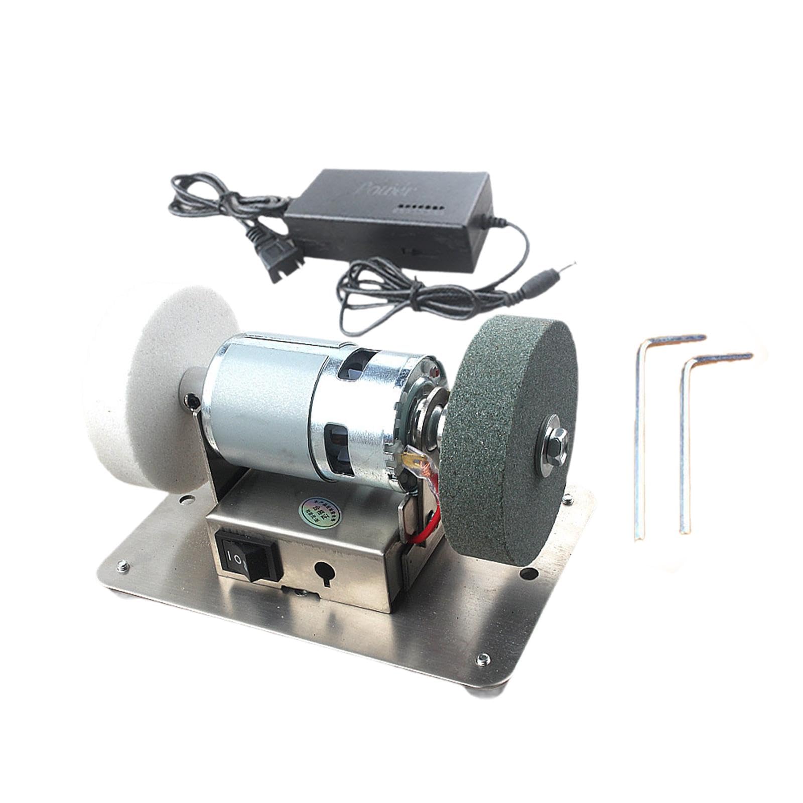 Mini Bench Grinder Craft Polisher for Metal Working Edg | Mini Bench Grinder Craft Polisher for Metal Working Edge Polishing Style B Stainless Steel-image-3