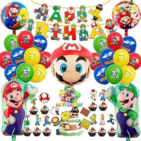 Ma-rio Birthday Decorations for Kids Cover