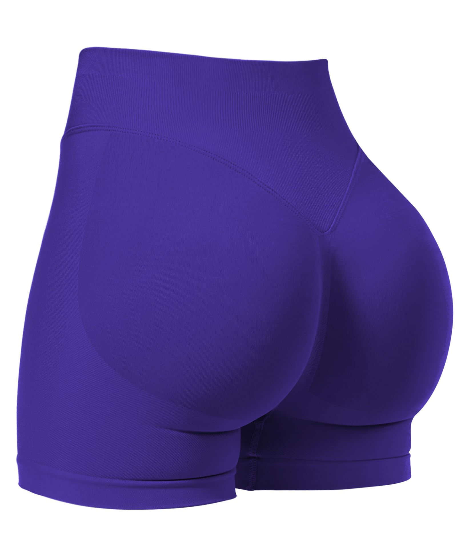 VOYJOY Women Workout Impact Shorts 4.5" Scrunch Butt Lifting Gym Shorts Seamless Booty Biker Shorts — view 97