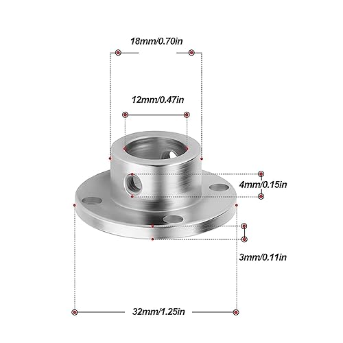 Miniatura 8 de Paquete de 2 acoplamientos de eje de brida de 0.250 in de alta dureza, accesorios de rodamientos de eje de metal de alta dureza, accesorio de modelo