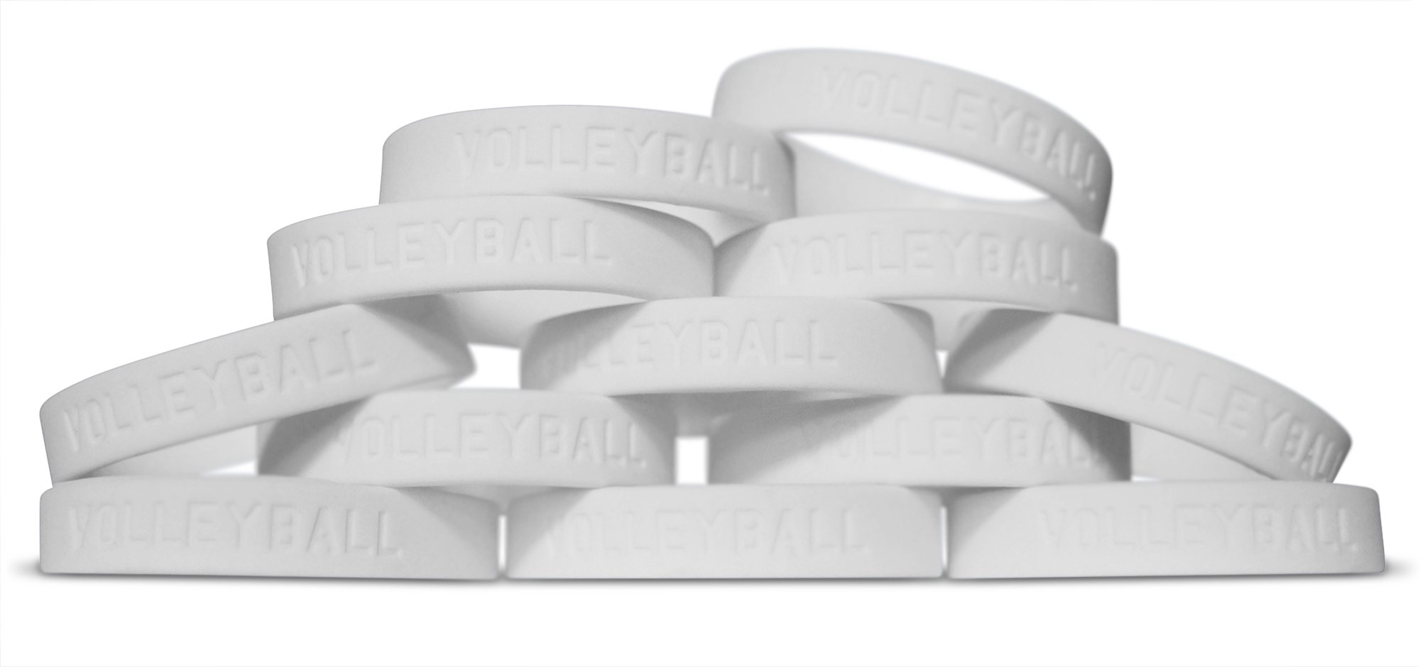 Novel Merk 12-Piece Tight Volleyball White Party Favor School Carnival Prize Sports Silicone Wristband Bracelet