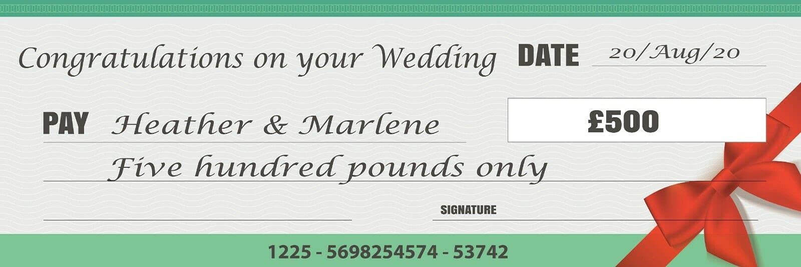 Banner Personalizzato Per Eventi – Assegno Gigante Per Raccolta Fondi, Matrimonio, Compleanno, Celebrazioni – Stampa Interna/esterna – Personalizzabile Con Nome E Foto - 3
