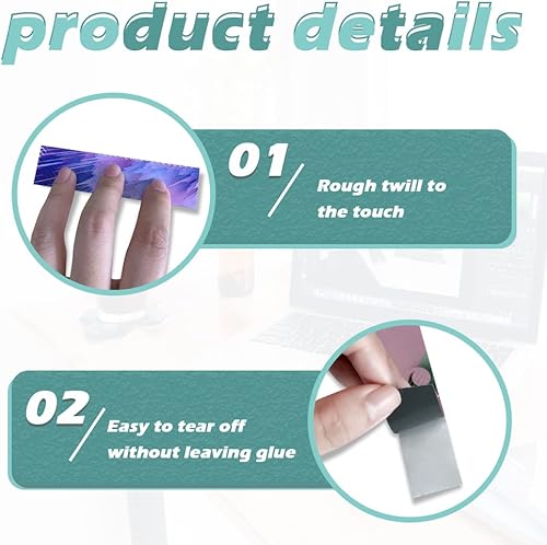 Miniatura 4 de 40 calcomanías sensoriales antiestrés, tiras sensoriales táctiles ásperas, adhesivos para calmar, tiras calmantes texturizadas para adultos,