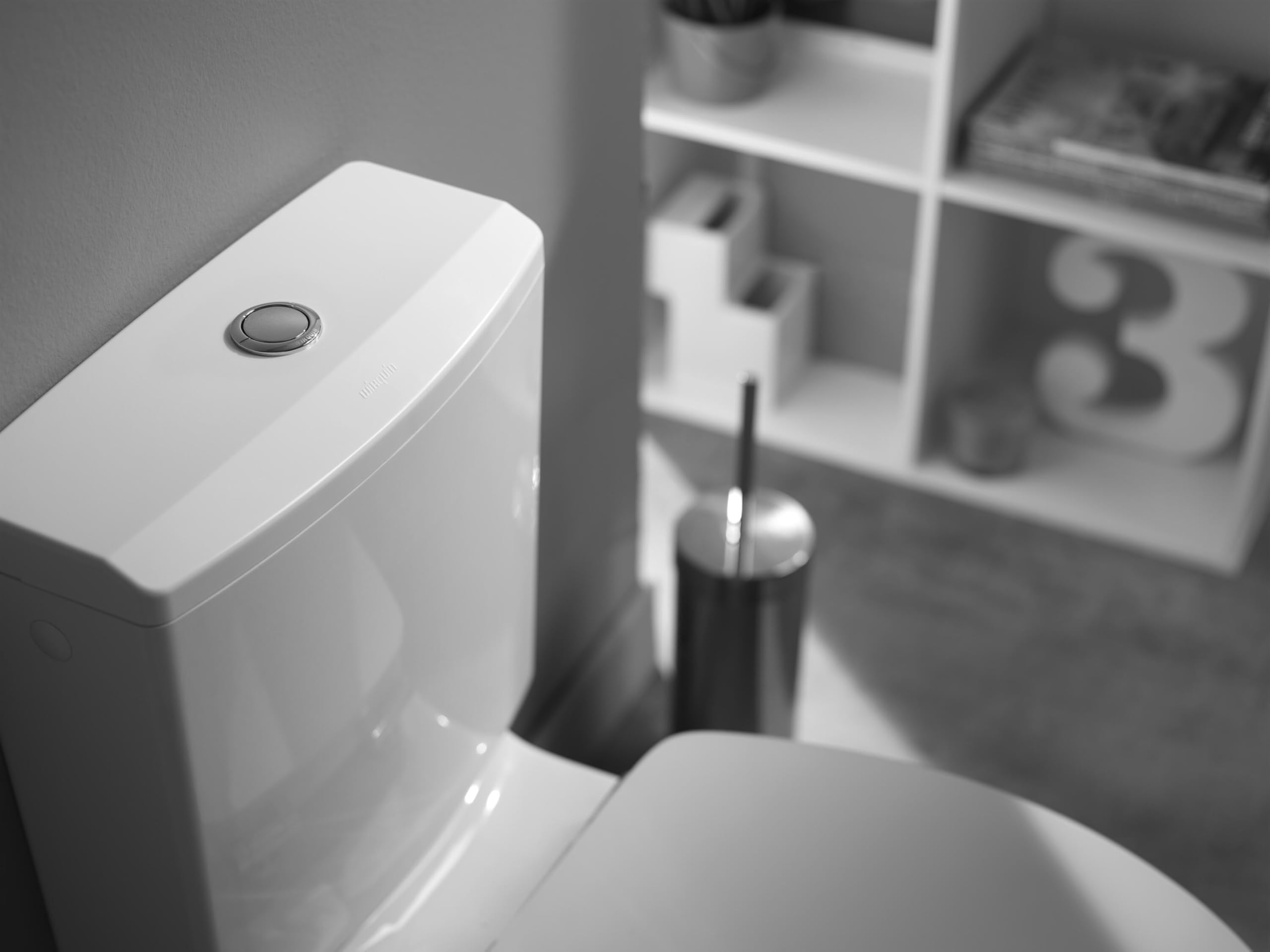 Wirquin MD+00 Mécanisme chasse d'eau wc simple chasse à câble MD, gris et rouge