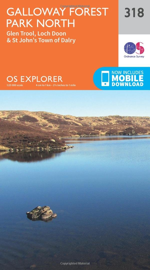 Galloway Forest Park North Explorer Map 318 Ordnance Survey