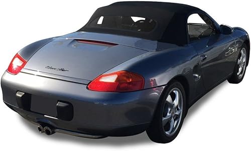 Compatible con Porsche Boxster 986 1997-2002 Convertible Top con paño de lona de vidrio térmico (negro)