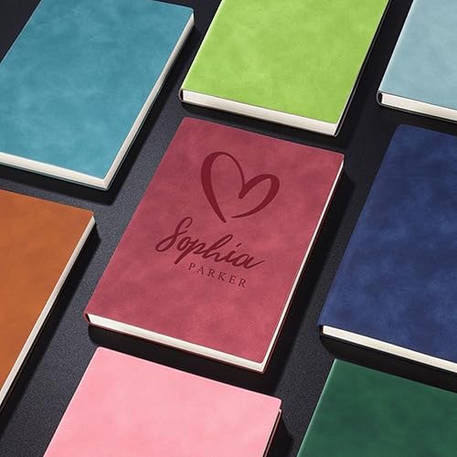Miniatura 7 de Cuaderno de viaje personalizado de cuero para hombres y mujeres, grabado con nombre, logotipo, regalos personalizados para profesores, estudiantes,