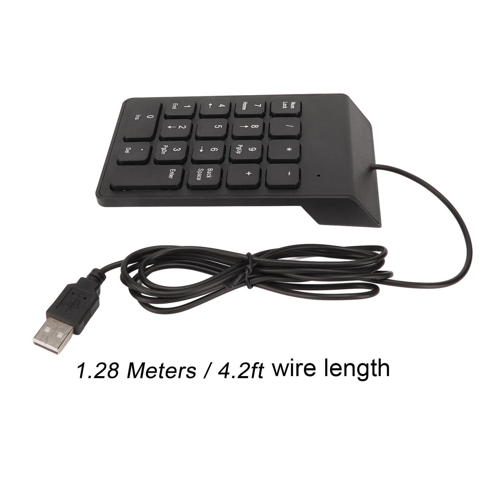 Cosiki Tastierino Numerico Cablato Mini Tastiera Ergonomica Digitazione Confortevole in Ufficio o a Casa 18 Tasti ABS (Silicone)