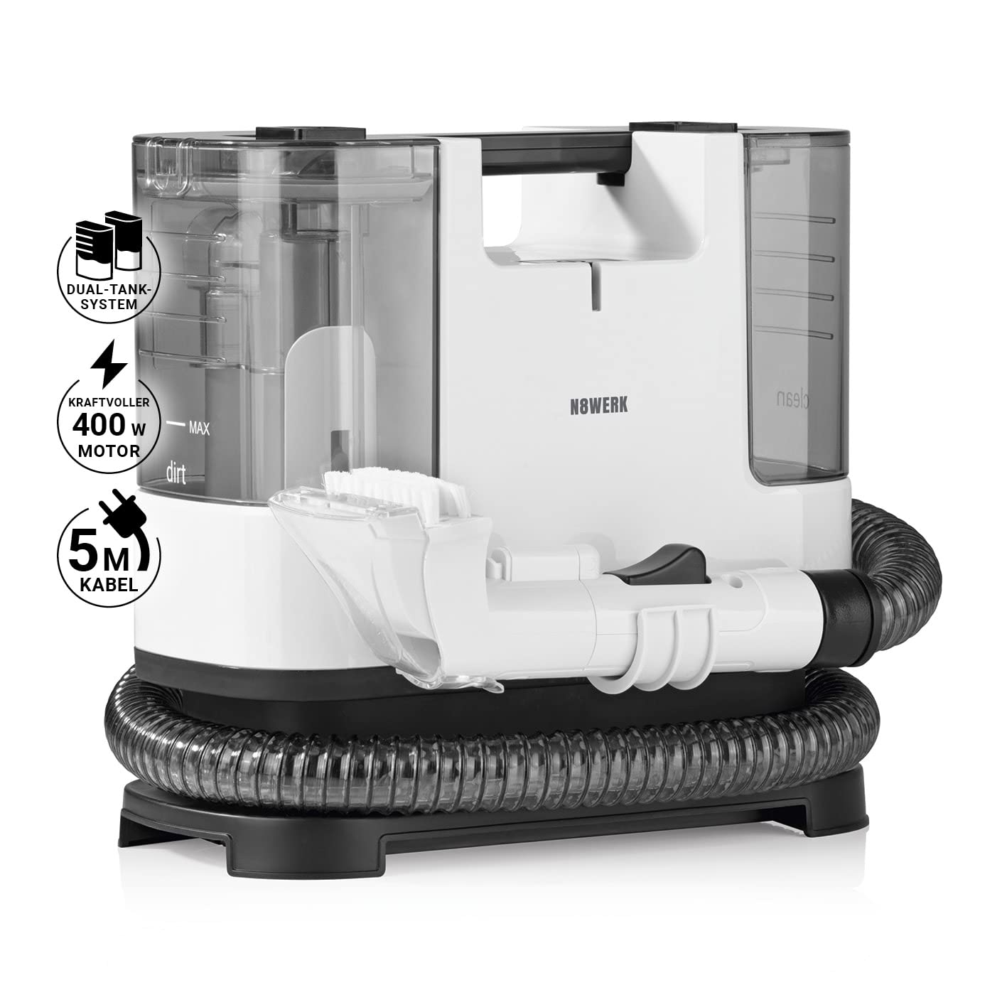 HAUSHOF StainZapper Vapo - Lavatappeti Portatile A Vapore 1200W, 1,8L - Foto 9