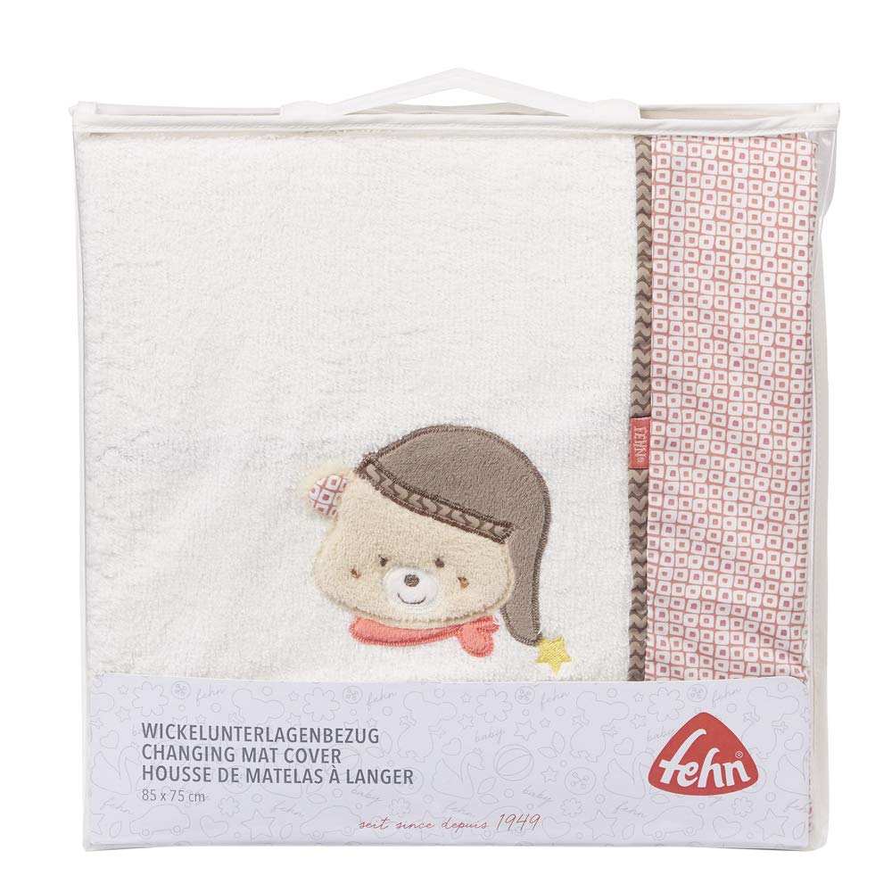 FEHN 060584 mata do przewijania Bruno/poszycie frotte na wszystkie podkłady do przewijania 75 x 85 cm, dla niemowląt i małych dzieci od 0+ miesięcy