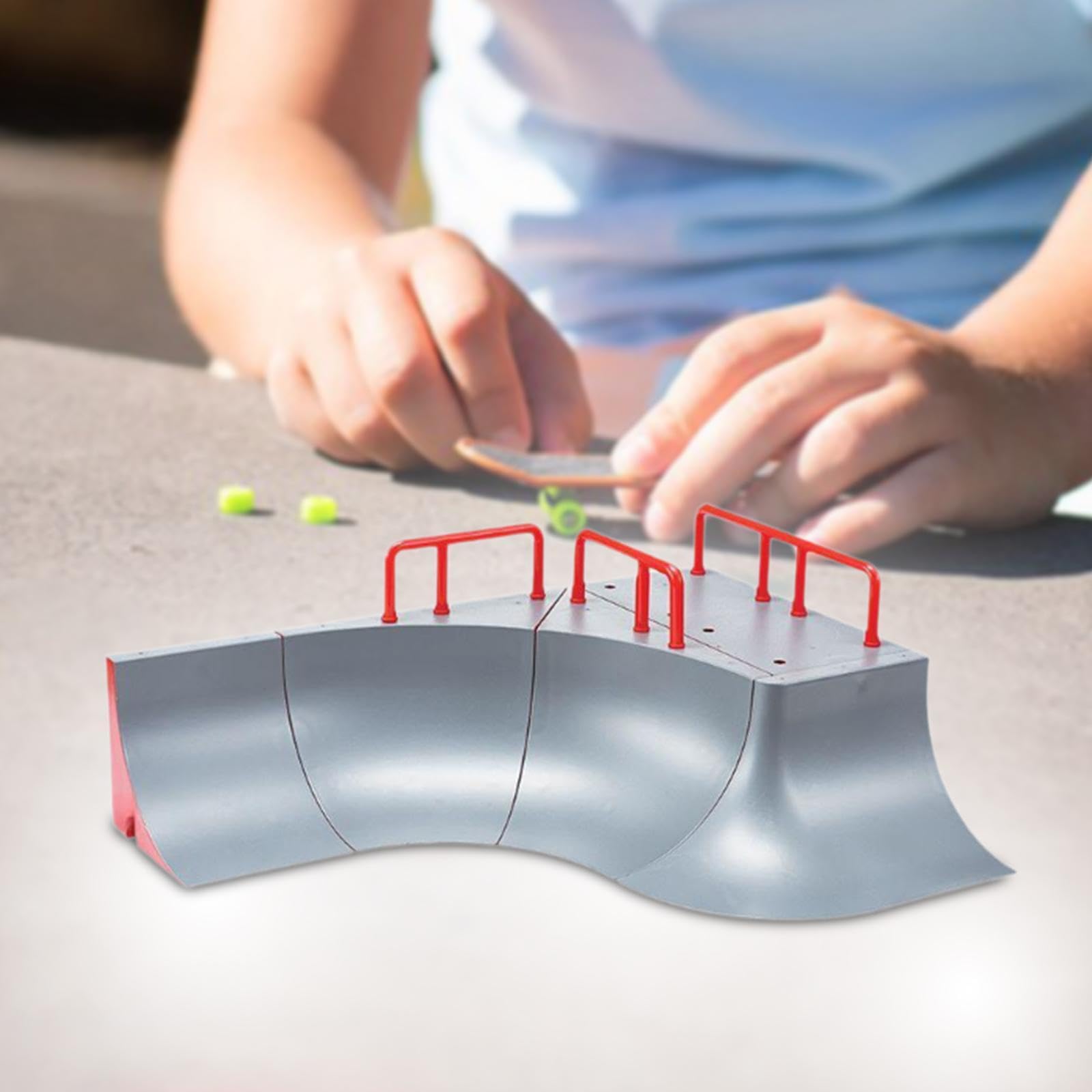 de Patineta de Dedos, Juguete, Accesorio para Escenas, Fácil de, Resistente, Ligero, Pista de Patineta de Dedos Multifuncional para, B
