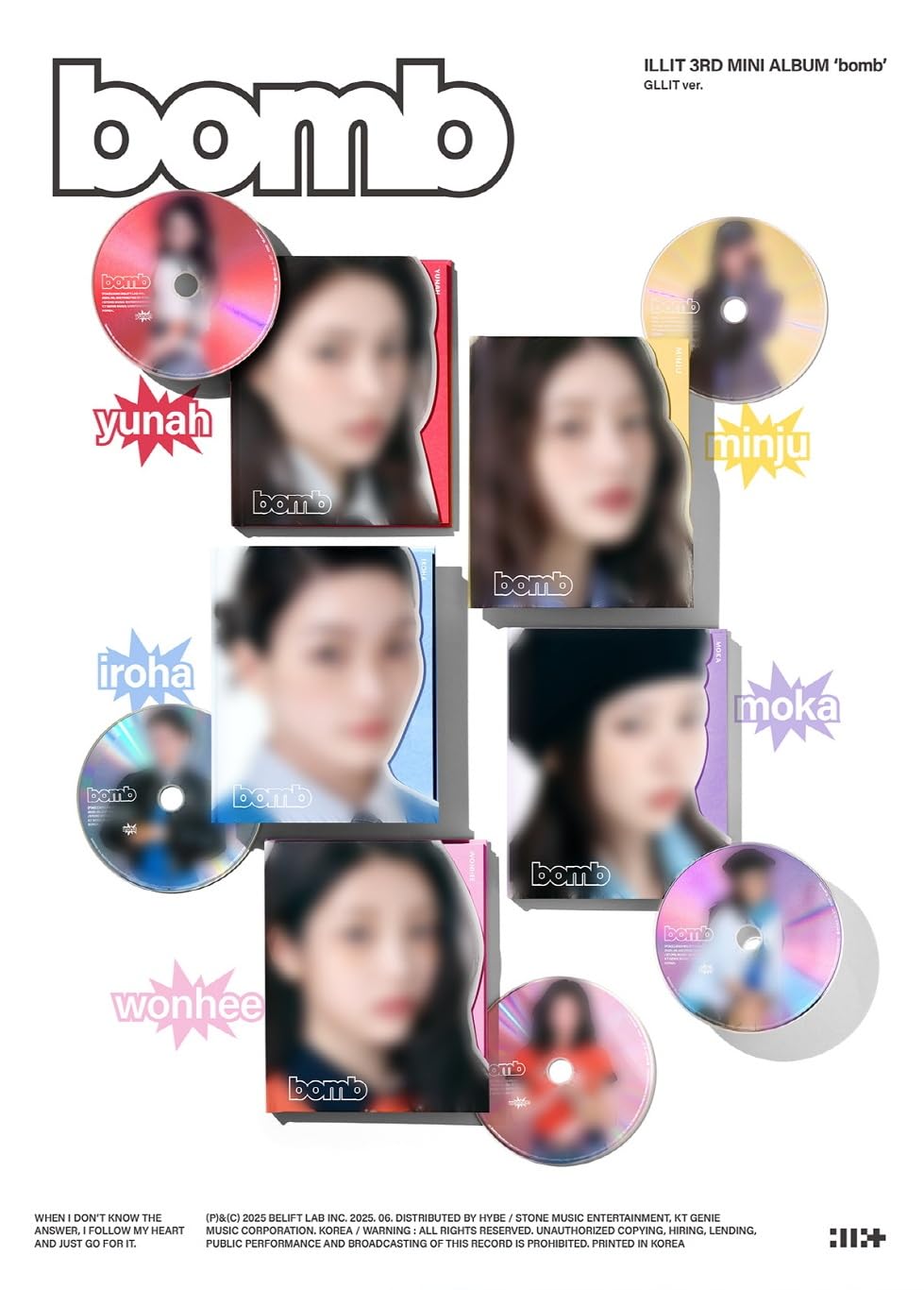 Amazon.com: ILLIT - 3rd Mini Album [bomb] GLLIT ver. (MINJU