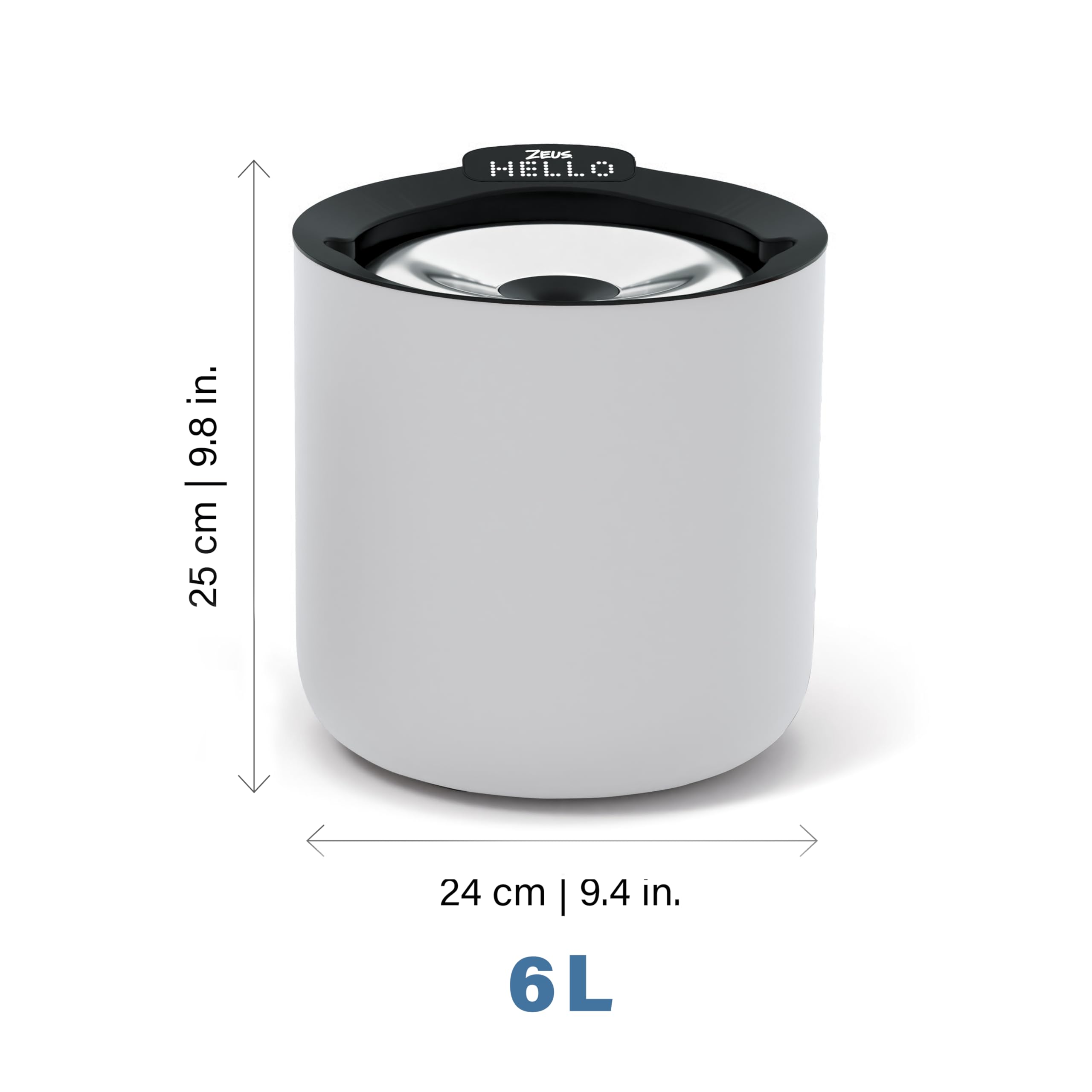 Fontaine pour Chiens Zeus Oasis Plus, Intelligente, 6 l