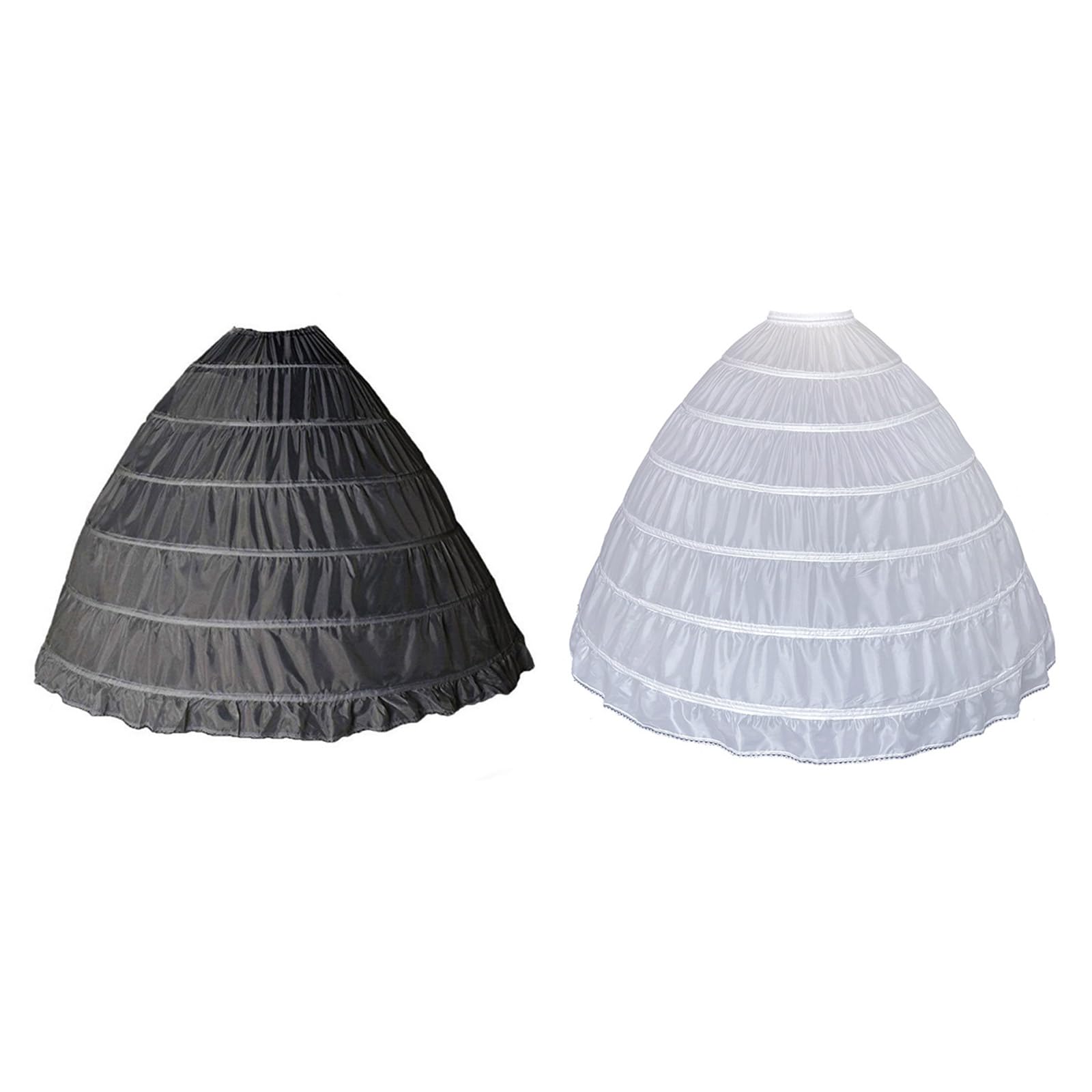 Jupon de Mariage Pliable avec 6 cerceaux, sous-Jupe Bouffante structurée pour Robes de Bal, Robes de soirée, Accessoires de Robe Formelle, Robe de mariée Crinoline, Accessoires de Robe Formelle