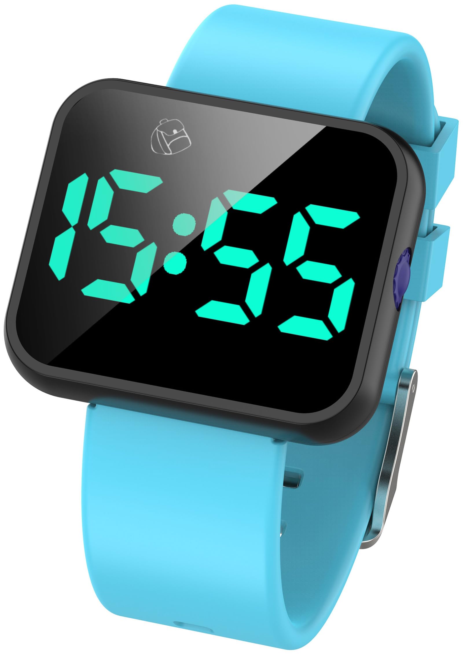 Orologio digitale per bambini, senza app e cellulare, contapassi per bambini, distanza 16, sveglia coutdown per bambini, orologio digitale a LED, per bambini, donne, anziani, fitness, ragazzi e