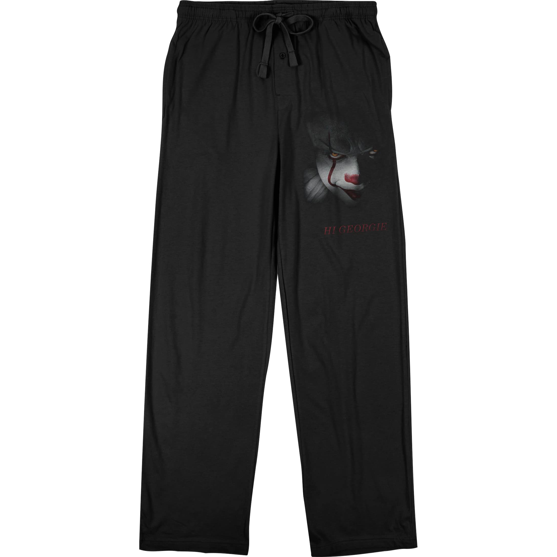 Bioworld IT Movie 2017 Pennywise Scary Clown Men's Black Sleep Pajama Pants-XL