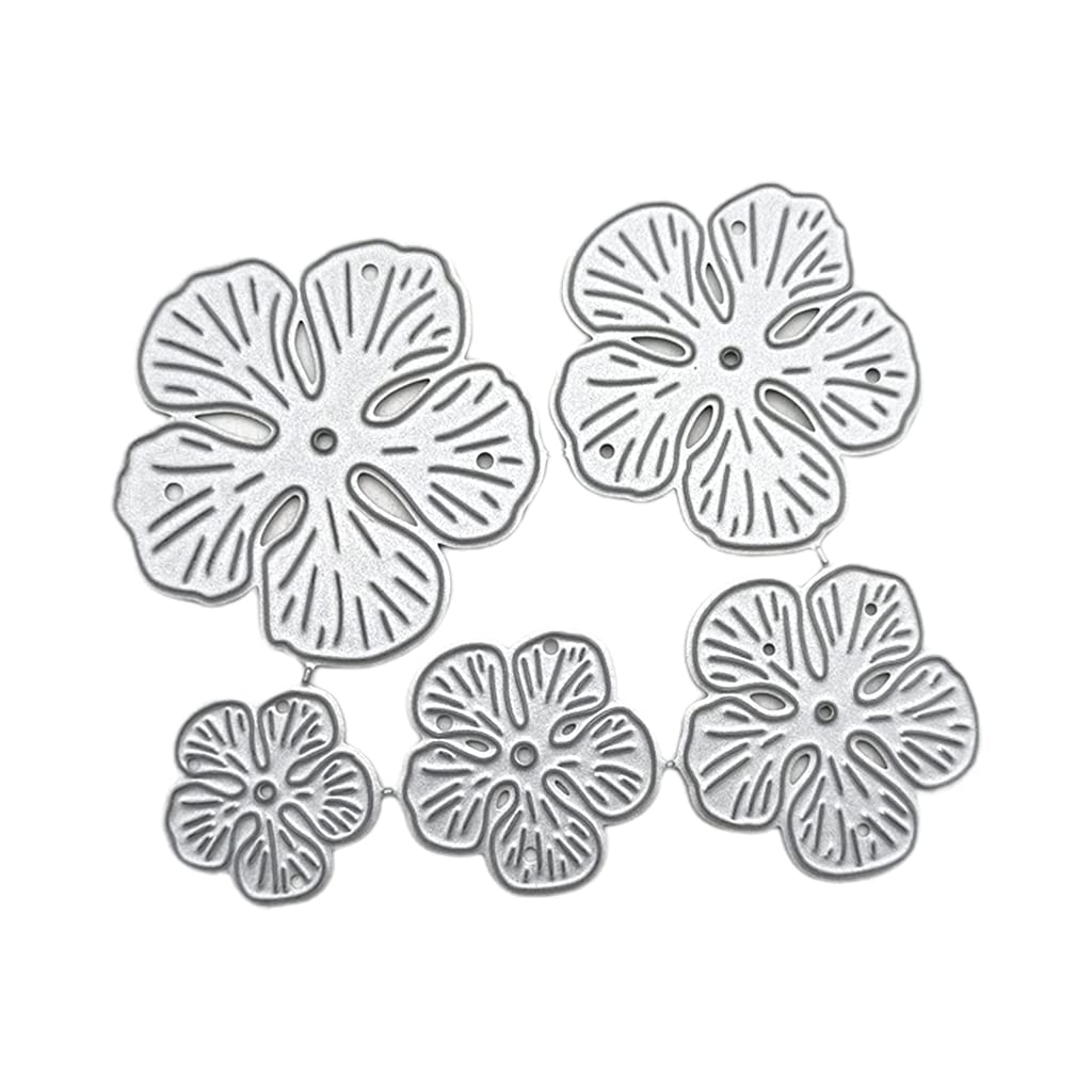 Fustelle Metalliche Floreali Con Rose Per Scrapbooking E Biglietti - 15,2x7,8 Cm - Acciaio Al Carbonio