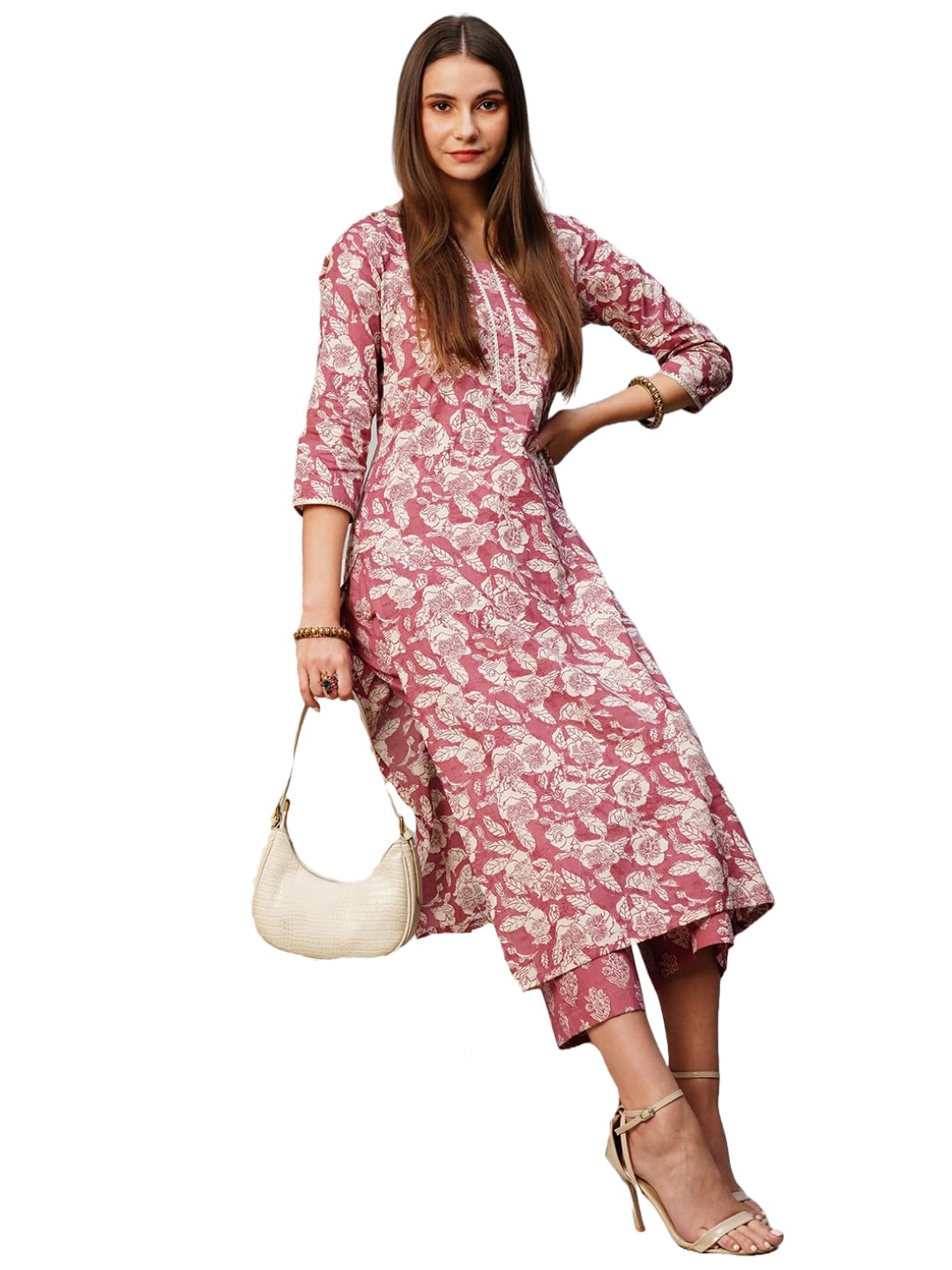 ANNI DESIGNER Cotton Blend Women Kurta With Pant ANNI DESIGNER Cotton Blend Women Kurta With Pant