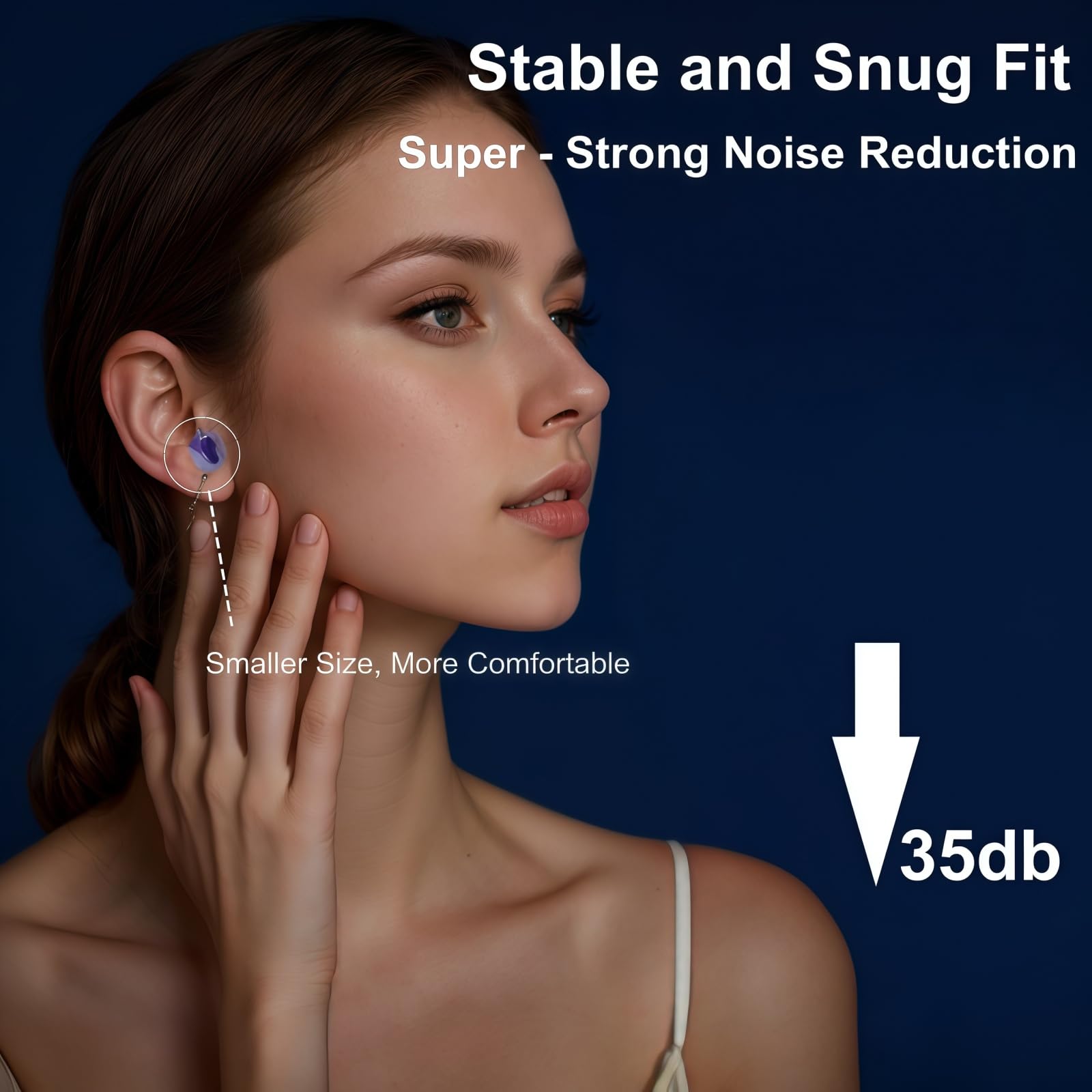 Noise Reduction Ear Plugs for Sleeping, Hearing Protection Earplugs for Sleep, 35dB Noise Cancelling, Snoring Blocking, Side Sleepers, Travel